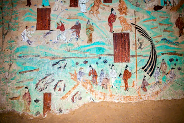 敦煌莫高窟第45窟壁画中的唐代帆船 | 网络