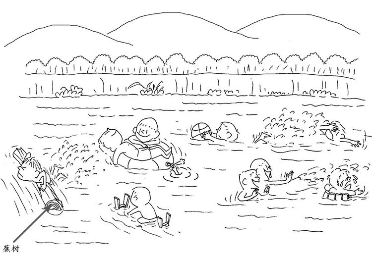 门梁上放桶水 小池塘边玩用肥皂或圆珠笔芯做动力的小船 一直希望刮