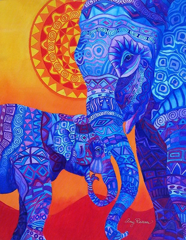 【素材】大象迁移绘画参考__凤凰网