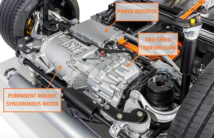 首先就是保时捷taycan上使用的两级变速箱.