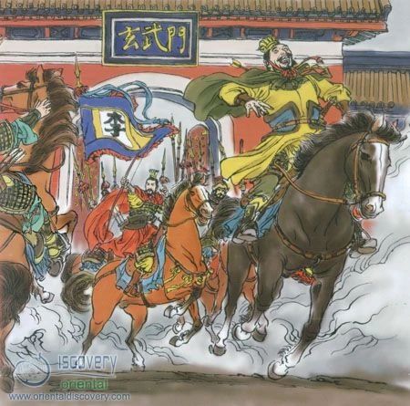 历史上的今天李世民发动玄武门之变成功将自己荣升为唐朝皇帝