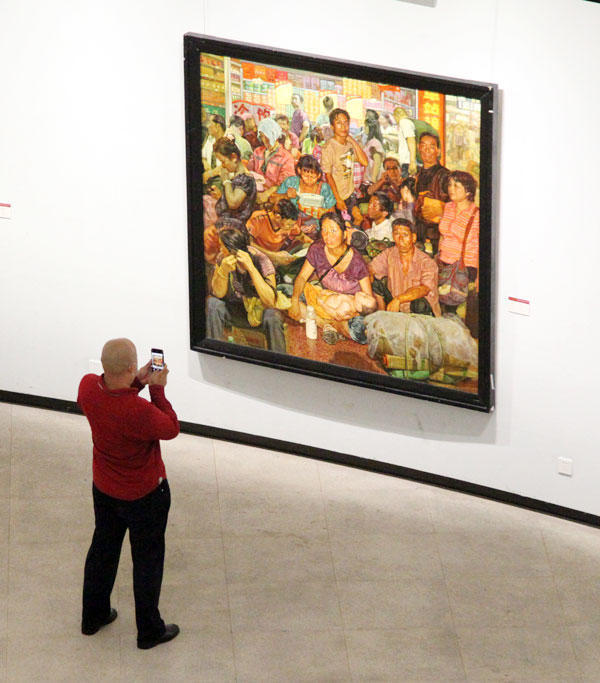 中原画风河南省优秀美术作品陕西展在陕西省美术博物馆举办
