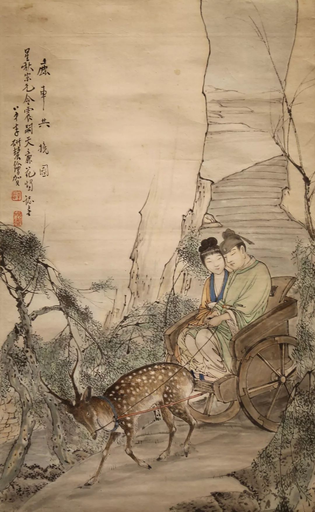 李耕 鹿车共挽,75x46cm