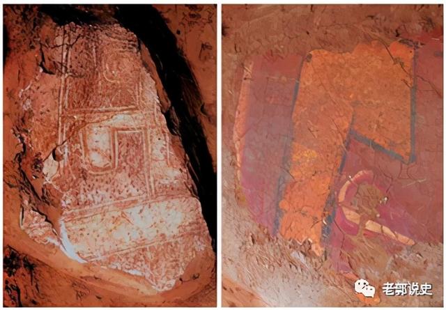 壁画,左为陶寺出土,右为石峁出土。