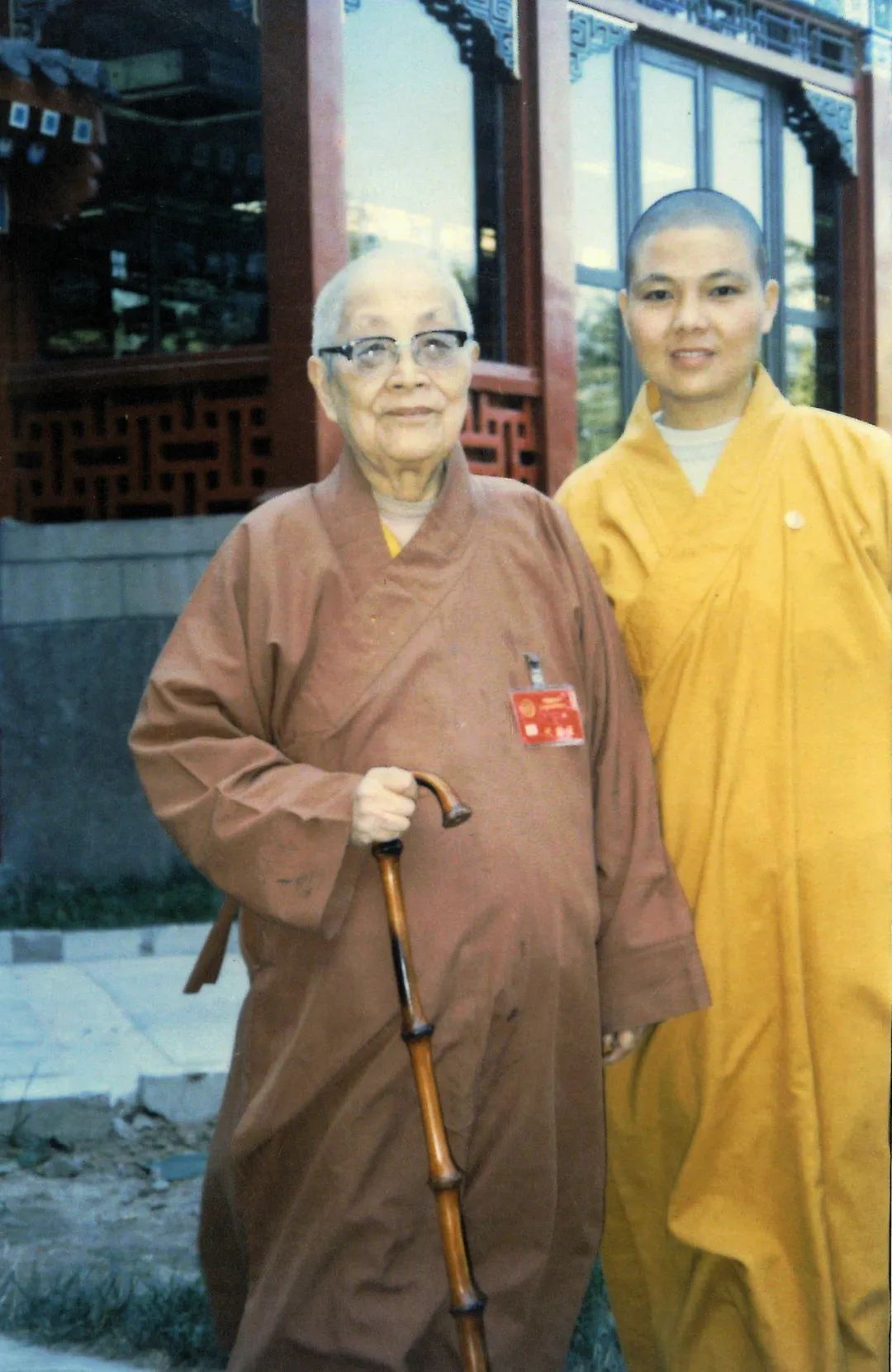 隆莲老法师与如意法师