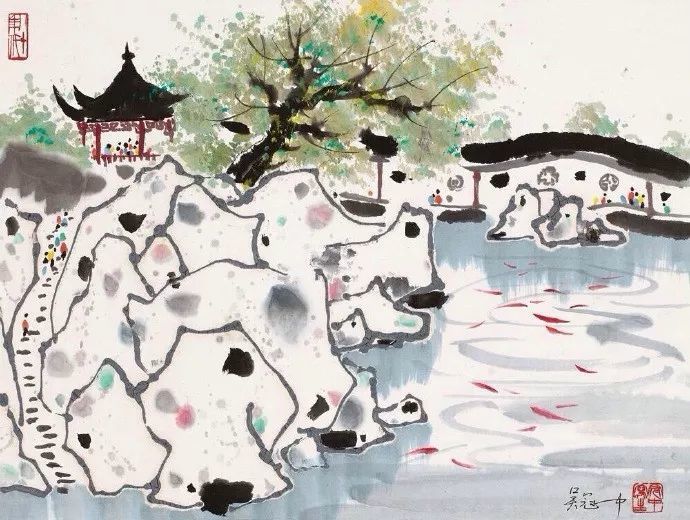 赏析吴冠中水墨画中的形式美