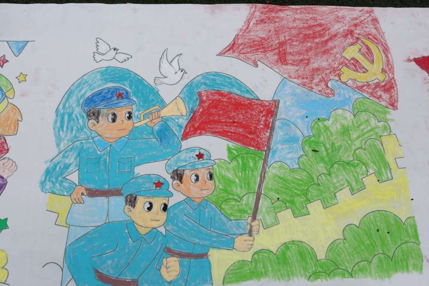 七彩画笔齐筑梦 百米画卷颂党恩——融侨小学献礼建党百年活动