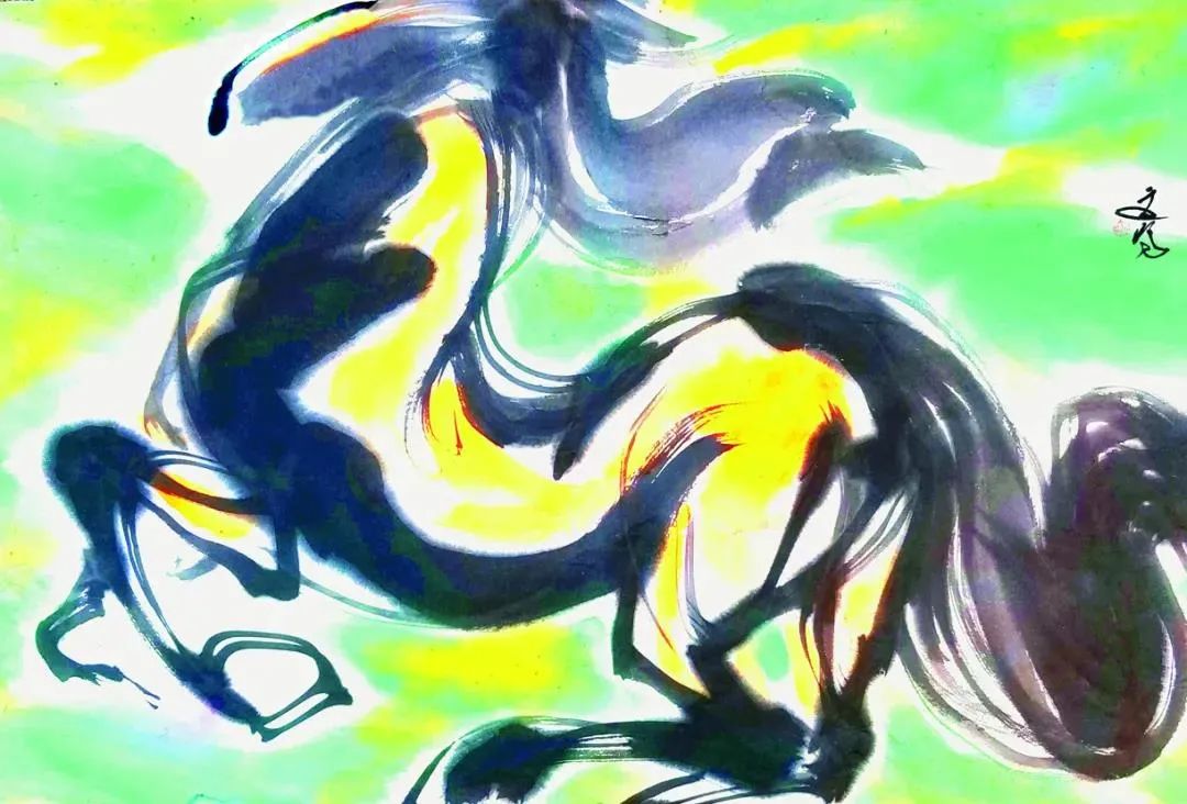 画家何远鸣画马作品欣赏