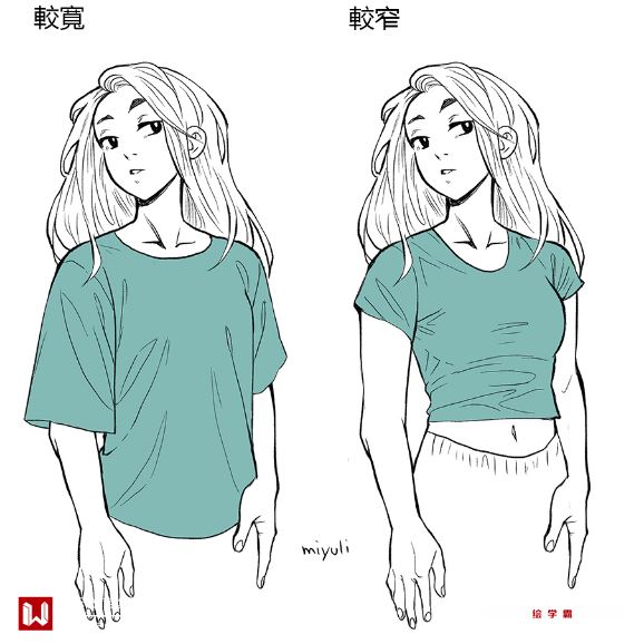 动漫人物衣服褶皱纹理基础绘制的教程