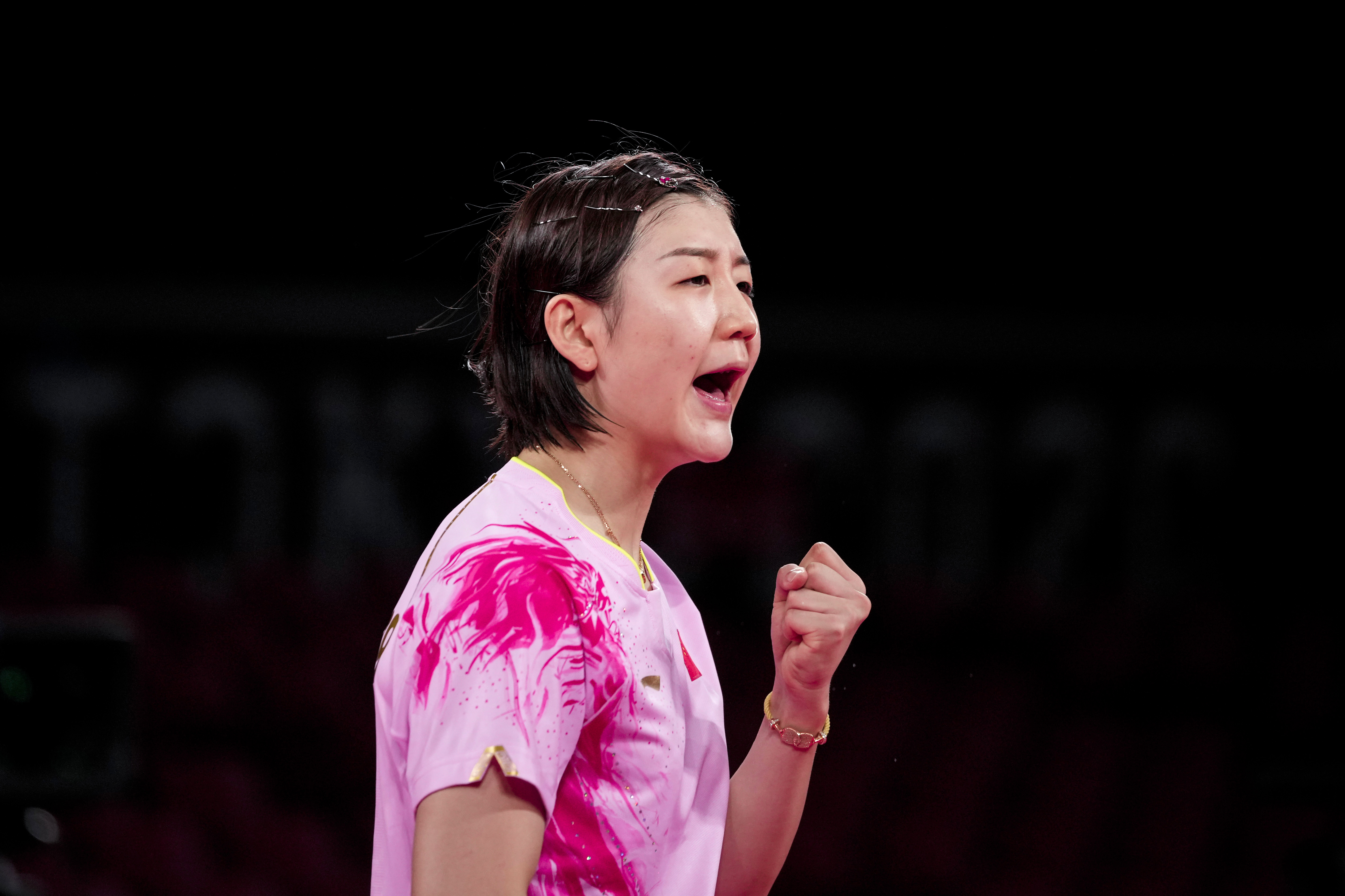 2021年7月29日,日本东京,2020东京奥运会乒乓球女单半决赛,陈梦vs于