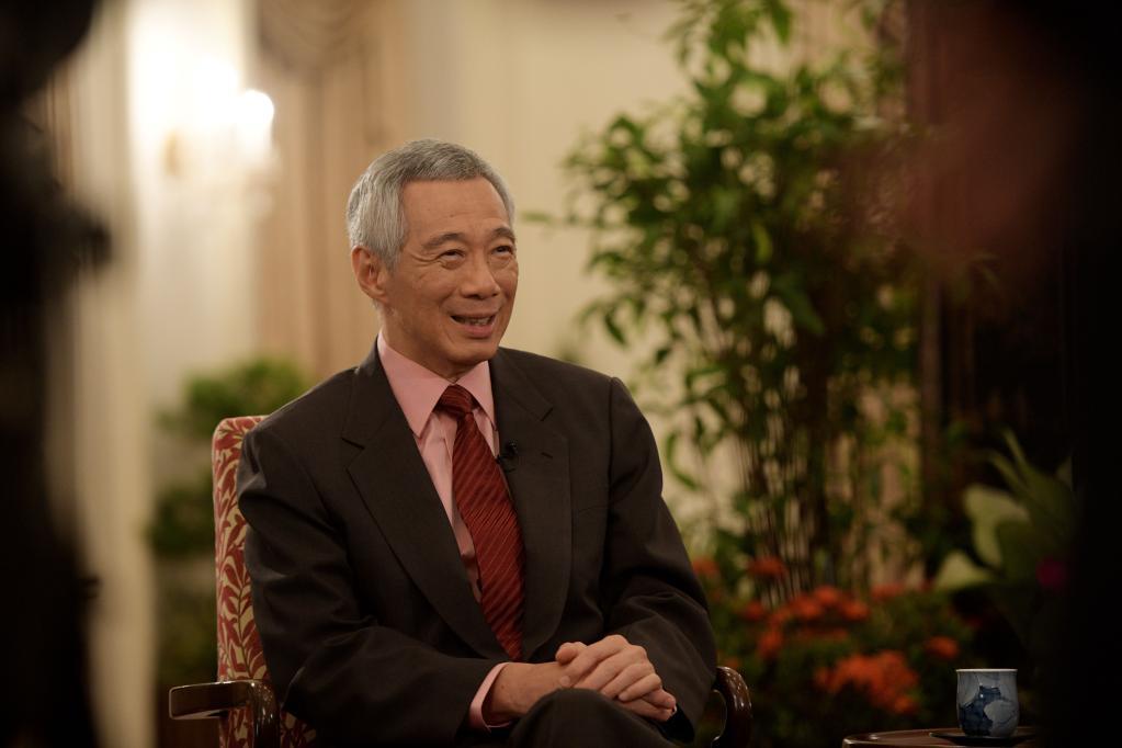 图为新加坡总理李显龙接受媒体采访的资料照片。新华社发（邓智炜摄）