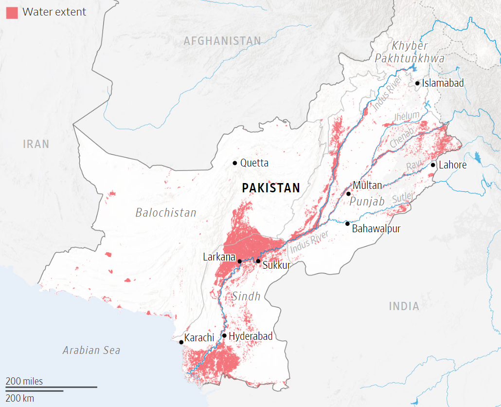 卫星图看巴基斯坦洪水：三分之一国土被淹|卫星_新浪财经_新浪网