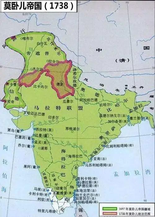 印度地图中文版 简单图片