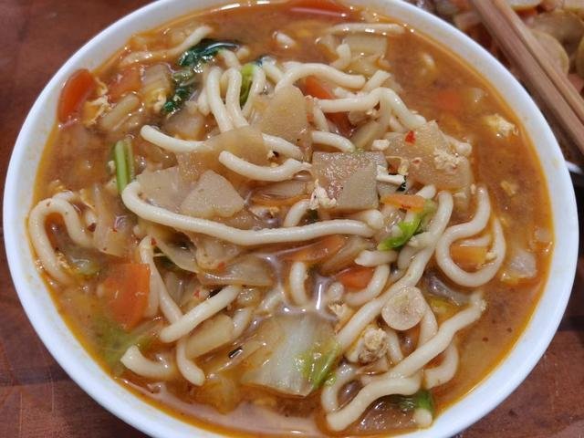 祥哥煮的面。 图/受访者提供