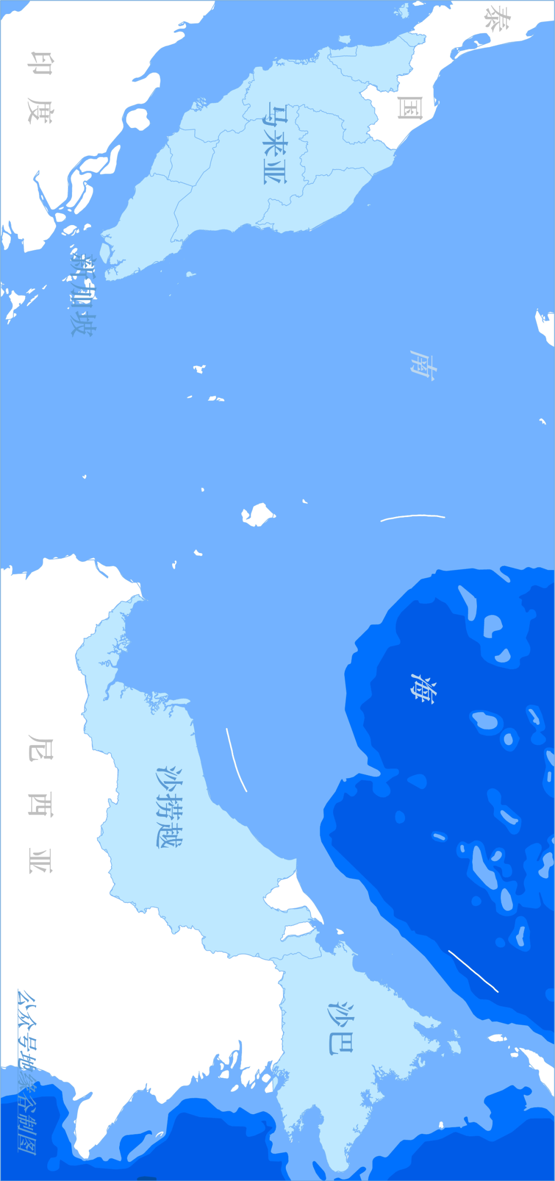 当时的马来西亚联邦组成部分 制图.地缘谷