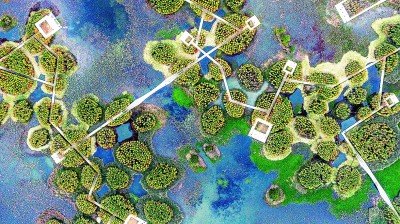 南昌市高新区鱼尾洲湿地公园景观 光明图片