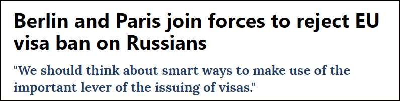 出国签证代办机构（澳大利亚电子签证官网）德法发布联合声明	，反对欧盟全面禁止俄罗斯签证，  第1张