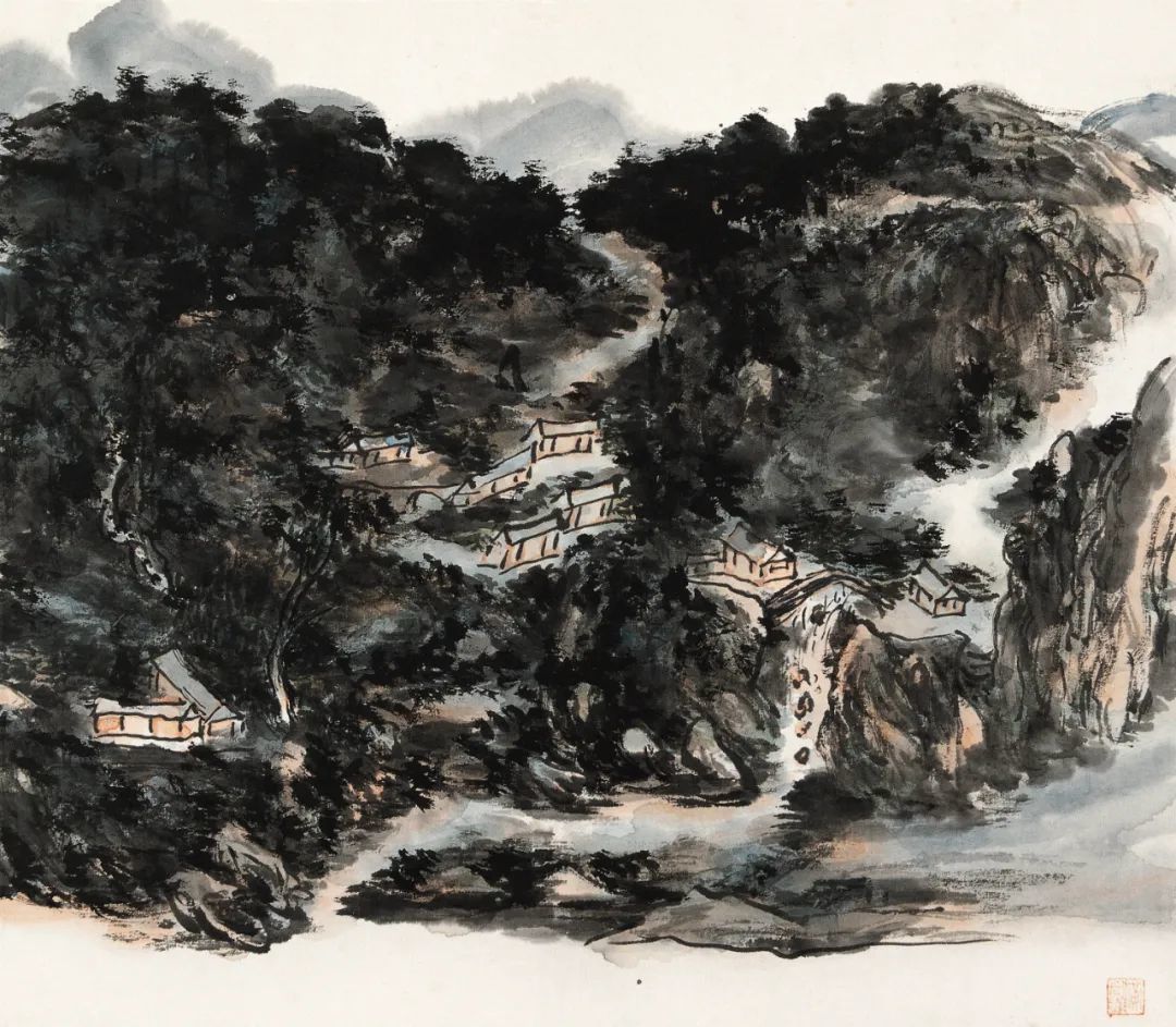 黄宾虹山水册页山峰千态万状