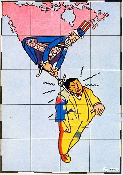 旁边一群怨气冲天的大国,正愤怒地看着美国
