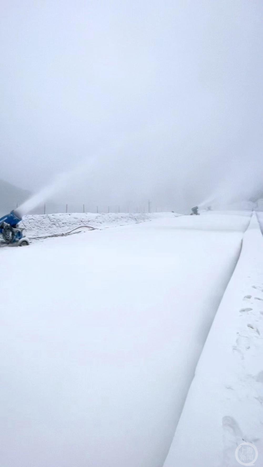 红池坝滑雪场开始造雪
