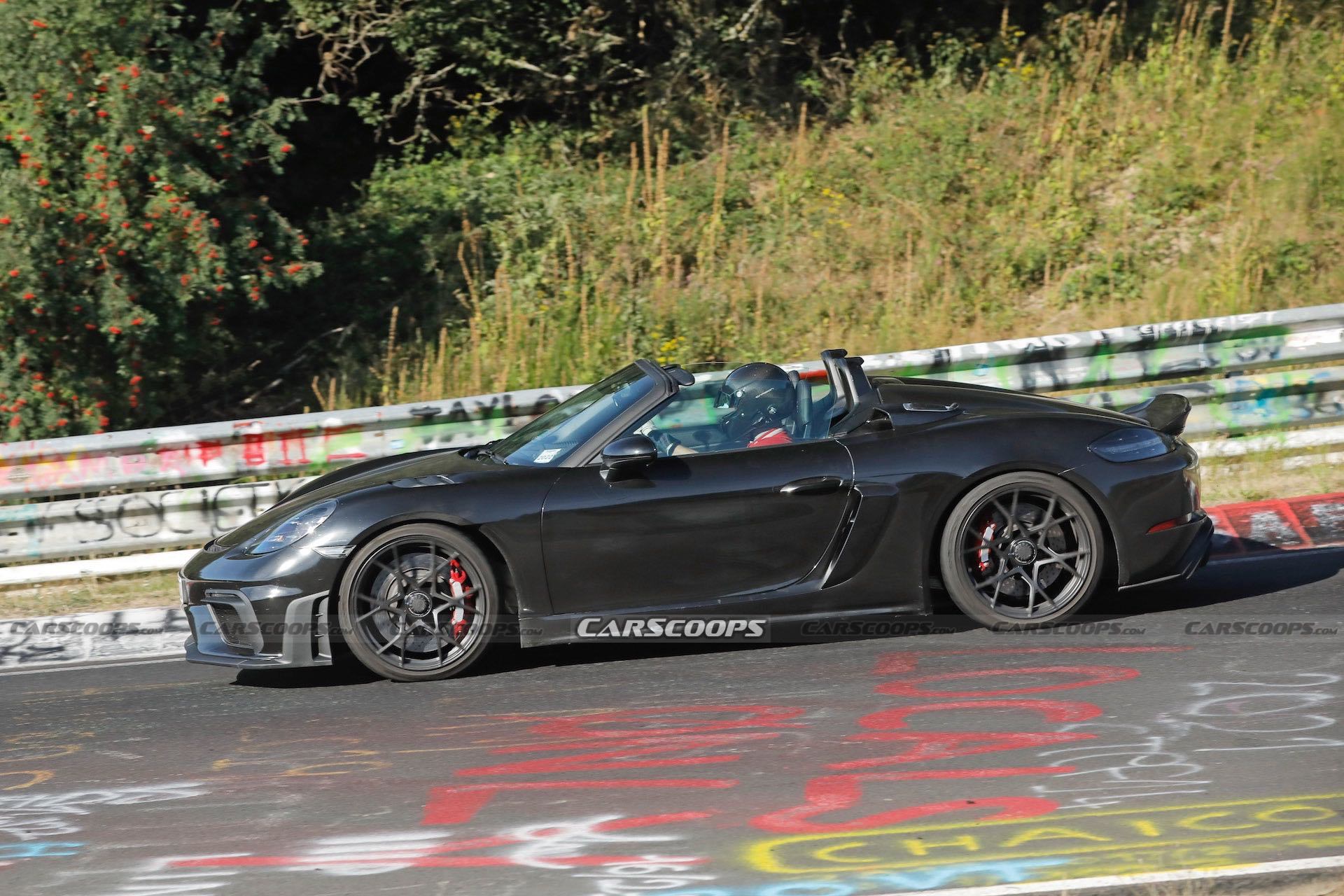 首次暴露敞篷姿态 保时捷718 spyder rs最新谍照