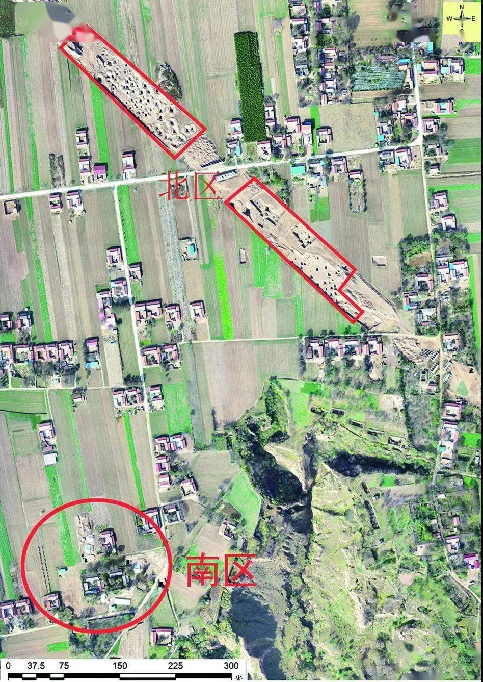 石家墓地南北两区分布