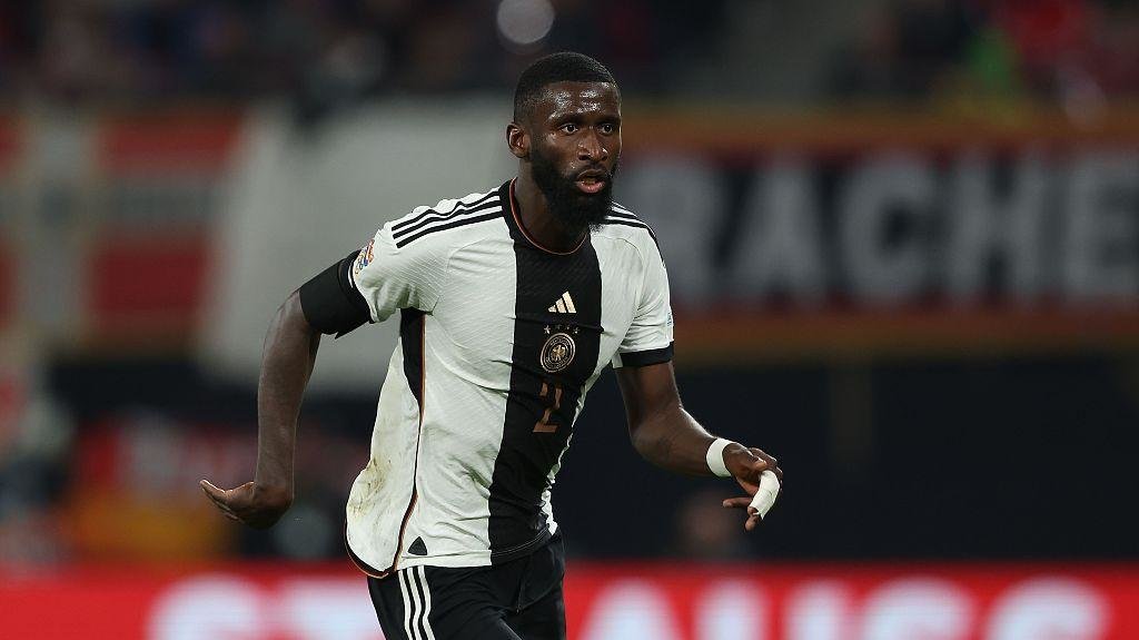 德国队后卫吕迪格.