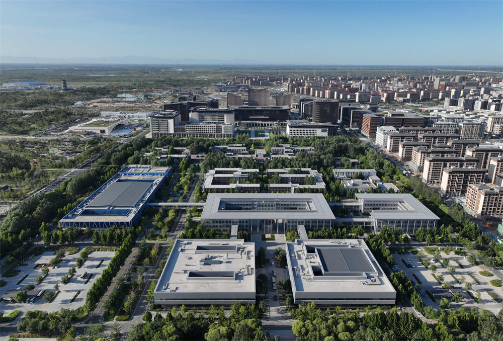雄安市民服务中心（2022年9月6日摄，无人机照片）。新华社记者 杨世尧 摄