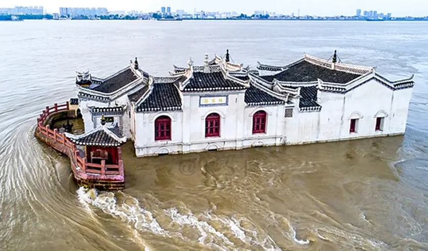 ▲ 观音阁往年汛期状态