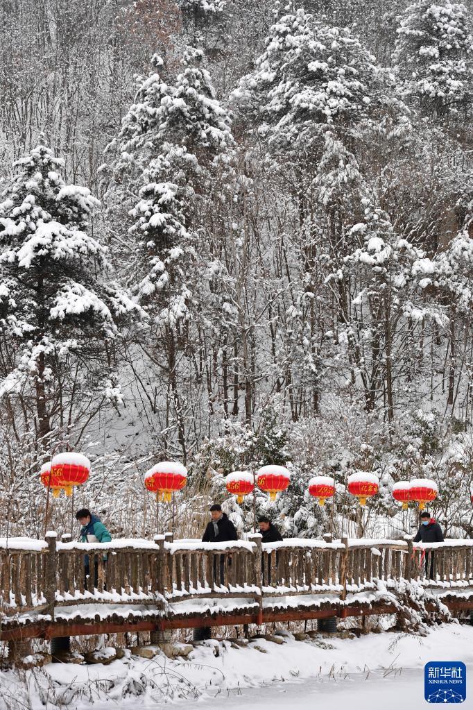 陕西宁陕雪后风光