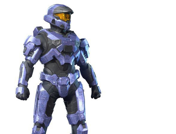 蓝紫色的装甲人物