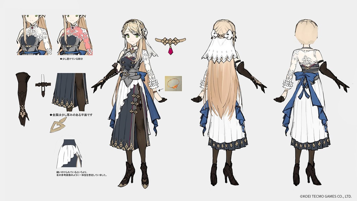 《莱莎的炼金工房3》角色设定图和3D建模 大肉腿吸睛