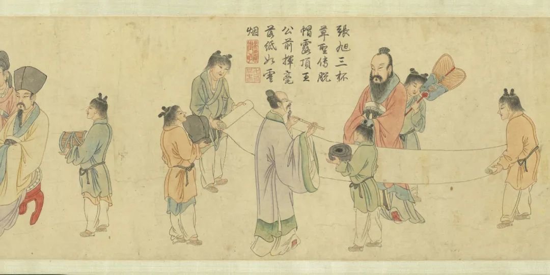 任仁发：饮中八仙图卷__凤凰网