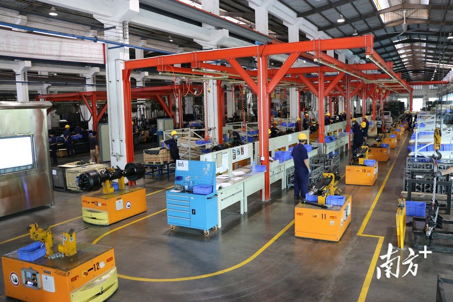 BPW（梅州）车轴有限公司生产车间。