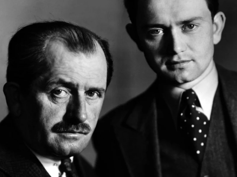 1934年，费迪南德·保时捷（左）和费里·保时捷。图片来源：欧洲汽车新闻