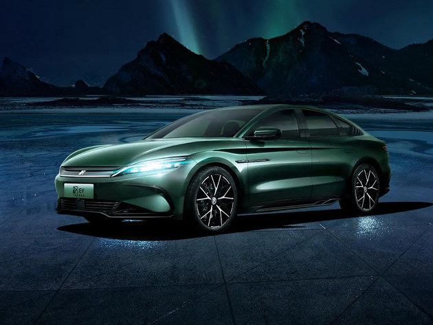 比亚迪汉ev千山翠限量版官图发布内外均搭配翠绿色