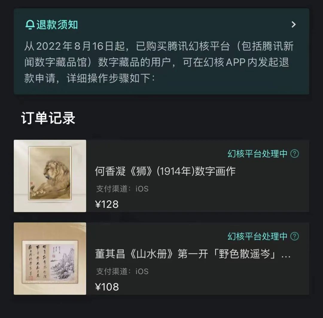 腾讯幻核停止发行 国内首家数字藏品平台倒下 第3张-心情说说 腾讯幻核停止发行 国内首家数字藏品平台倒下