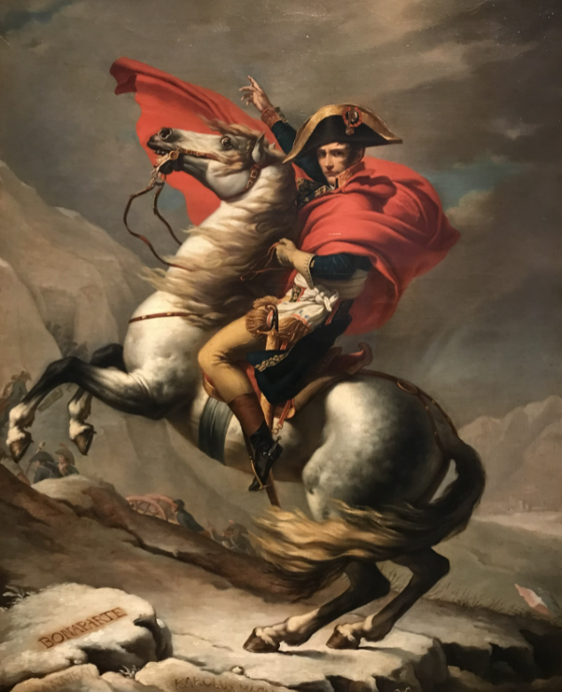 画作《拿破仑翻越阿尔卑斯山》。