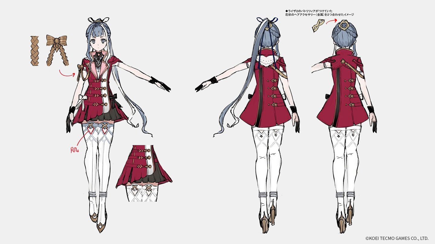 《莱莎的炼金工房3》角色设定图和3D建模 大肉腿吸睛