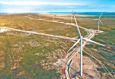 札纳塔斯100兆瓦风电项目。