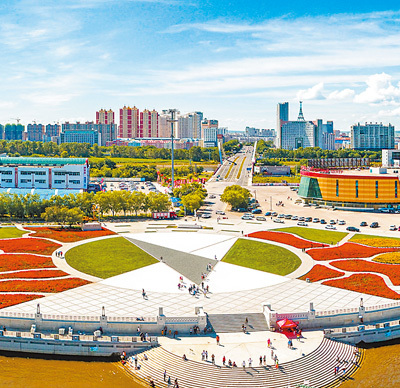 黑龙江省黑河市大黑河岛江畔美景。王殿杰摄