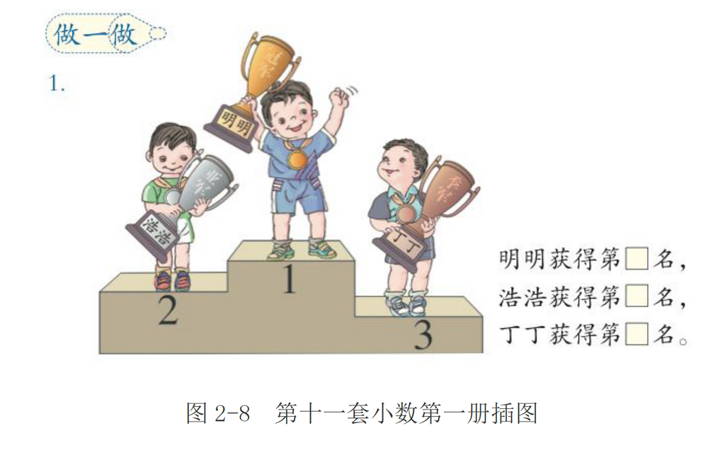 人教社第十一套小学数学教材的插图.