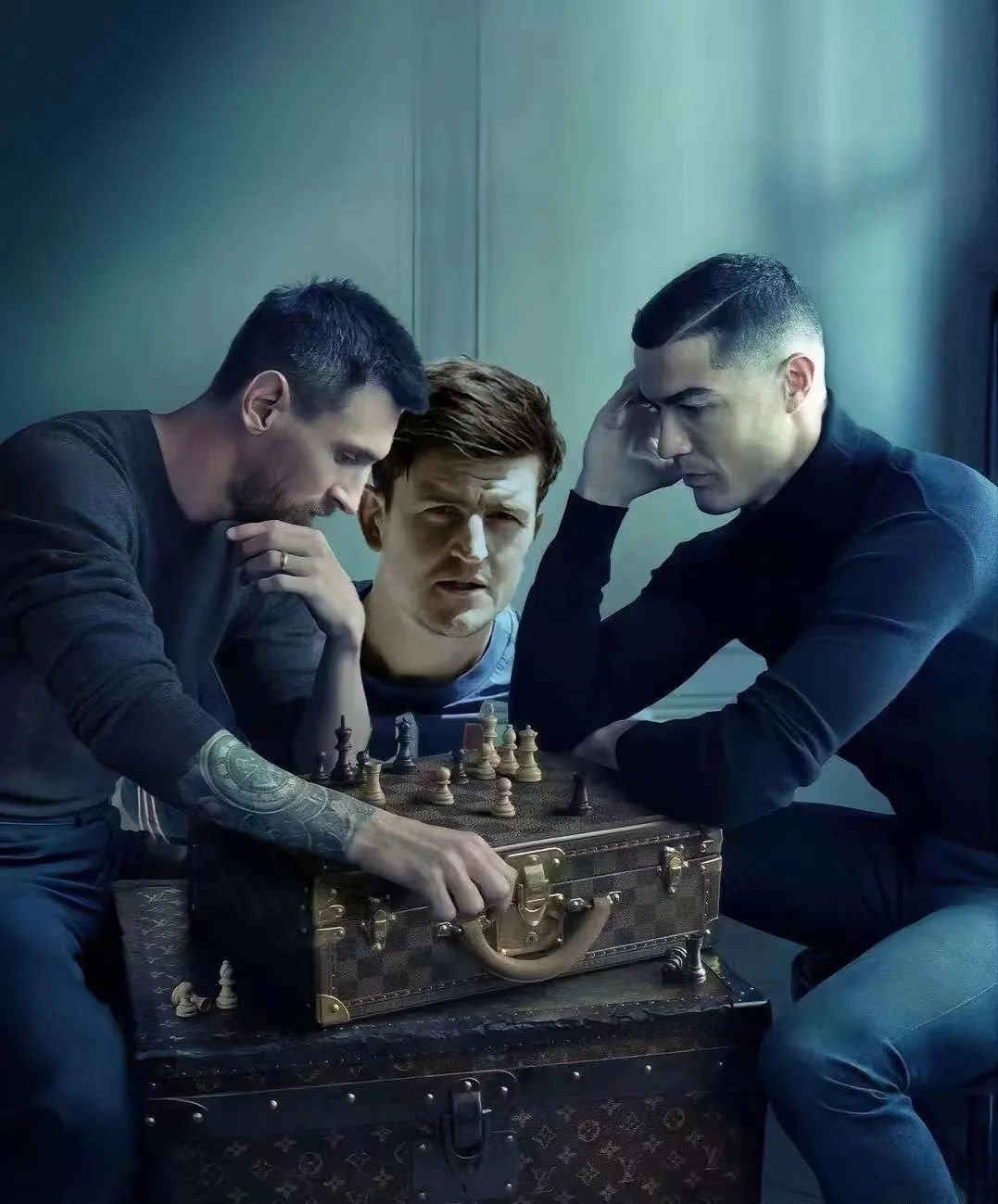 梅罗同框!世界杯最火P图素材,不止于国际象棋