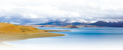 西藏阿里地区拉昂错湖风光。普索朗摄