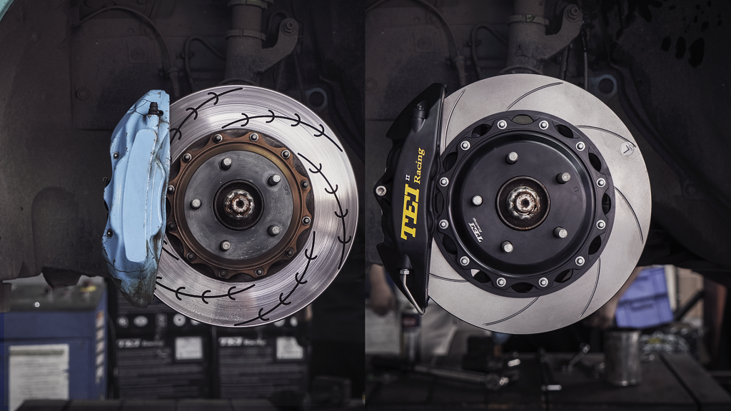 改装套装:前轮装tei p40ns黑色大四活塞卡钳,改装17寸轮毂搭配330x