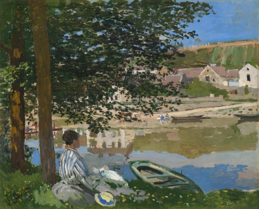 莫奈，《塞纳河畔，班库尔》，1868