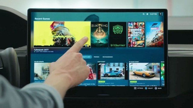 特斯拉运行Steam,来源:特斯拉