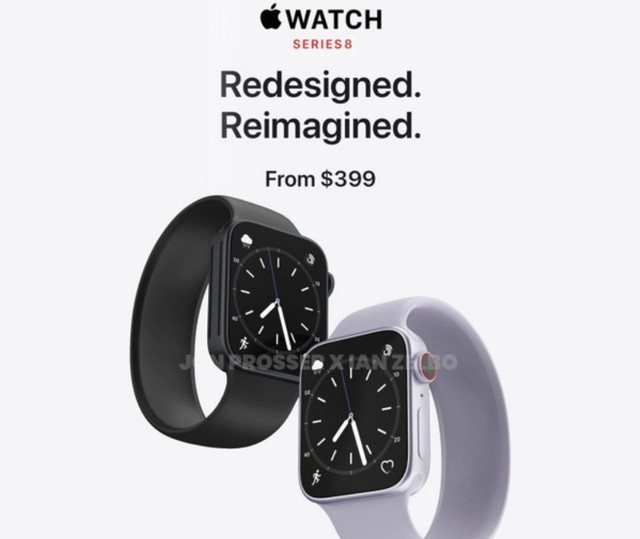 苹果手表设计迎来“大改”！Apple Watch Series 8渲染图曝光 