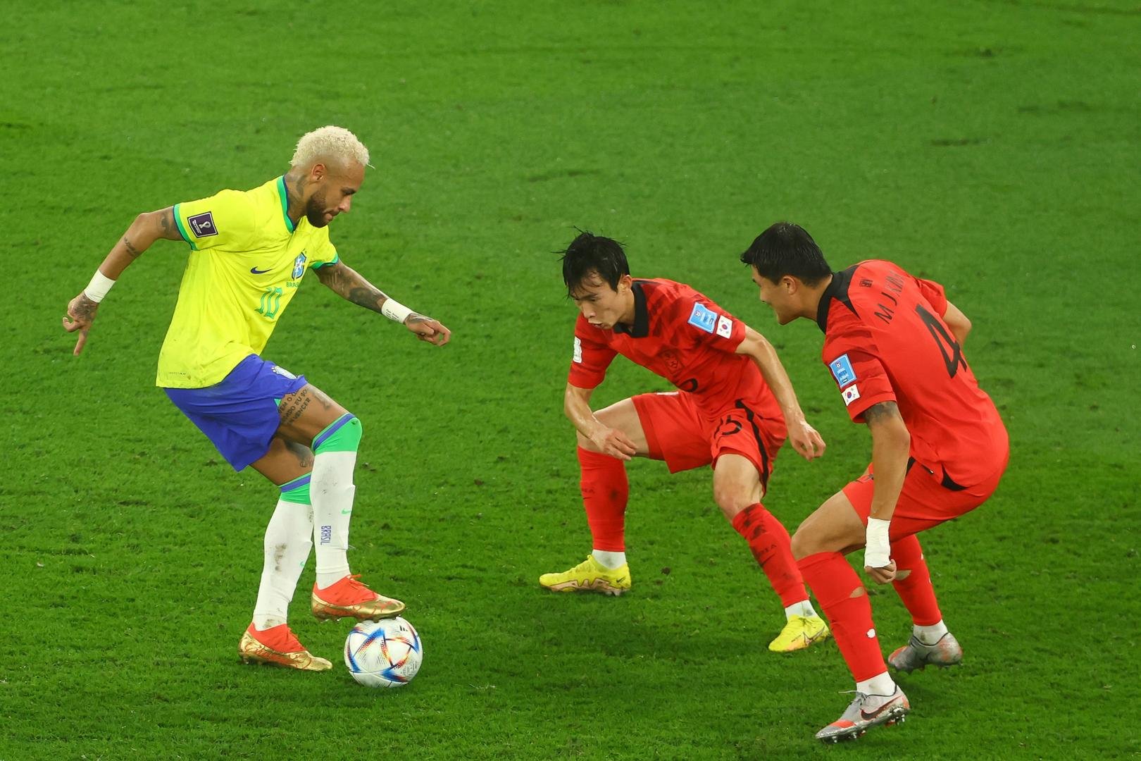 韩国队被巴西队淘汰 图据IC photo