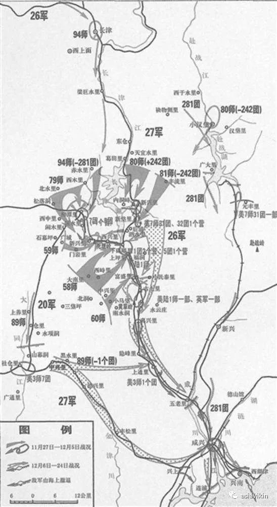 清川江战役地图图片